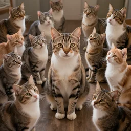 space full of cat, photography, highly detailed