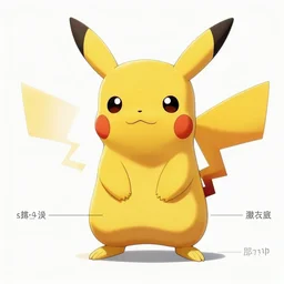 scientific diagram cutaway of pikachu anatomy