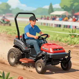 john madden : competitive lawn mower racing, the video game for the sega genesis game cartridge, box art, 1 9 9 8, video game