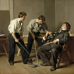 men at work, by thomas anshutz and thomas eakins