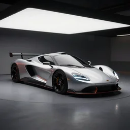 advertising photo of a very futuristic sports car