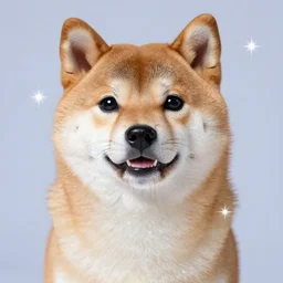 a shibe made out of glitter and stardust, ultra detailed, cinestill 8 0 0