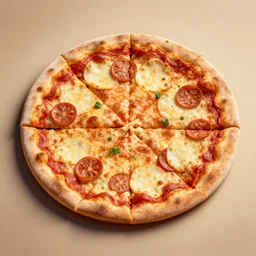 a human made of pizza, digital art