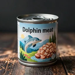 a can of tuna-safe dolphin meat