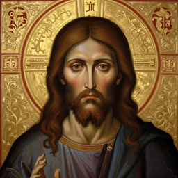hyper detailed ultra sharp orthodox evil jesus icon, enigmatic, angry man, piercing gaze, trending on artstation, byzantine aesthetic, doom, religious, sinister, ornate, intricate, digital painting, concept art, smooth, sharp focus, illustration, art by josan gonzalez, greg rutkowski, killian eng and zdizslaw beksinski