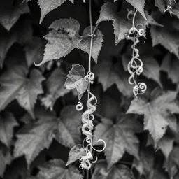 curly tendrils of a climber, award winning black and white photography