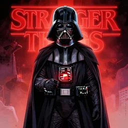 stranger things with darth vader by drew struzan