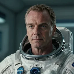 cinematic close up shot of saul goodman wearing the spacesuit in scene from the movie interstellar , high quality film still