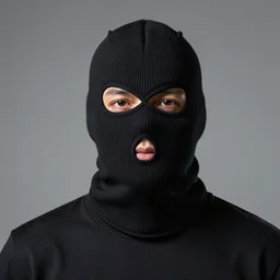 a man wearing a balaclava