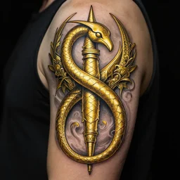 ouroboros tattoo fantasy artwork epic detailed and intricate digital artwork trending on artstation by wlop