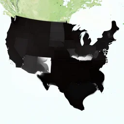 map of the united states if texas was an island, minimalist svg