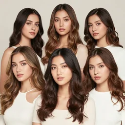 female hairstyles, various colors, middle eastern fashion models