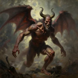 a beautiful oil painting of hell, bokeh, in the style of delphin enjolras, ultrarealistic, dynamic lighting, artstation, hyper realism.