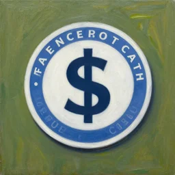 logo of giving money oil painting