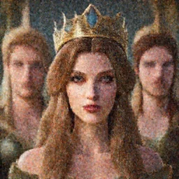 blurred background. close-up portrait of a goddess in crown, by Anka Zhuravleva, Anato Finnstark and Alena Aenami, Angus McKie. unreal engine