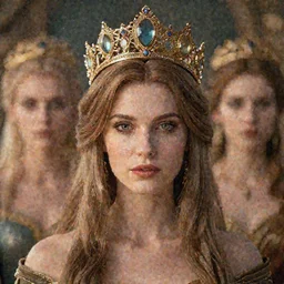blurred background. close-up portrait of a goddess in crown, by Anka Zhuravleva, Anato Finnstark and Alena Aenami, Angus McKie. unreal engine