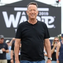 photo still of tom hanks at vans warped tour!!!!!!!! at age 4 5 years old 4 5 years of age!!!!!!! stage diving into a crowd, 8 k, 8 5 mm f 1. 8, studio lighting, rim light, right side key light