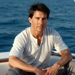 ( ( ( ( ( ( ( ( ( ( tom cruise ) ) ) ) ) ) ) ) ) ), on a boat