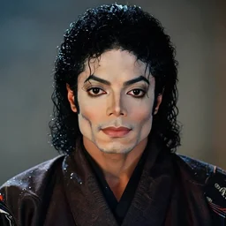 a cinematic film still of Michael Jackson starring as a Japanese Samurai, portrait, 40mm lens, shallow depth of field, close up, split lighting, cinematic