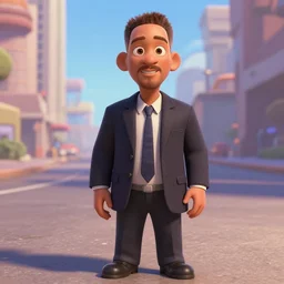will smith in the style of a pixar character