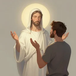 a man pretending to understand god and reality, trending on artstation hd