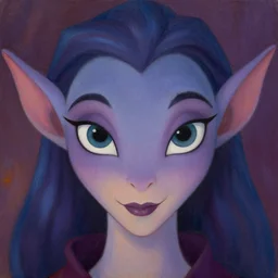cute portrait of an aasimar symmetrical face symmetrical eyes in the style of charlie bowater disney art oil painting