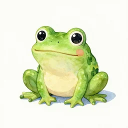 cute frog water colour