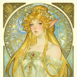an elf princess in art nouveau