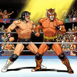 lucha libre, tiger mask, by casey weldon, by todd schorr, by paul ranson, by moebius