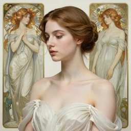 beautiful goddess by zdzisław beksinski, iris van herpen, ruan jia, and alphonse mucha, detailed, hyperreal, beautiful