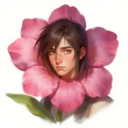 character concept portrait, flower hero, digital painting, concept art, smooth, sharp focus, illustration, artgerm