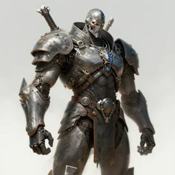 mecha viking. cyberpunk art. concept art. futuristic norse.