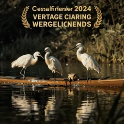 rowing herons in a still from Vertigo