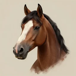 A horse with a male human upper body for a head, epic dungeons and dragons character design, portrait