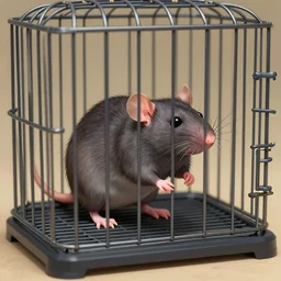 atomic rat in a cage, extremely detailed, sharp focus, wide view, full body shot, smooth, digital illustration, by, james jean, by rossdraws, frank franzzeta, sakimichan, jeremy lipking