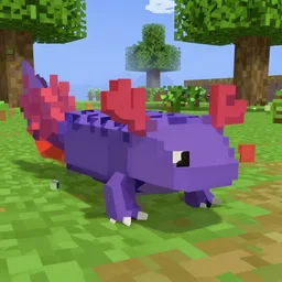 axolotl playing minecraft