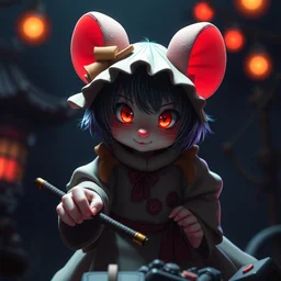 nazrin touhou rat, dramatic lighting, 4 k, japanese octane render