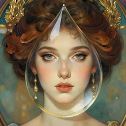 portrait of a stunningly beautiful water drop, highly detailed, 3 5 mm photo, artstation, concept art, sharp focus, 2 8 mm macro photo, art by artgerm and greg rutkowski and alphonse mucha, incredibly beautiful and symmetrical, incredibly detailed, award winning art, royal