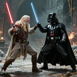 gandalf fighting darth vader,