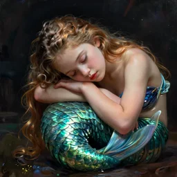 portrait of a very bored mermaid