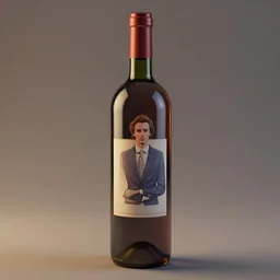 matt lablanc inside a wine bottle body, 3 d, octane render