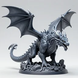 a d & d miniature of a massive dragon