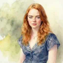 Old Emma Stone by Sandra Chevrier, watercolors