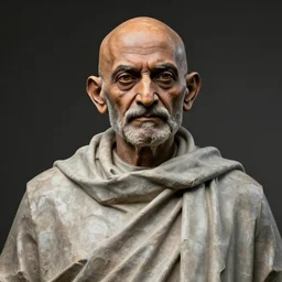 portrait of nuclear ghandi statue by artgerm, rhads