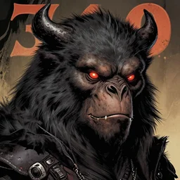 still from 3 0 0 of a head and shoulders portrait, bugbear, d & d, high fantasy, by frank miller, comic book cover