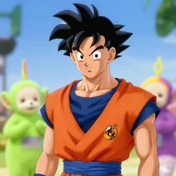 a young george michael in the 8 0 s goes super saiyan with teletubbies