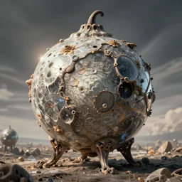 intense optical illusion baroque decaying Mandel bulb