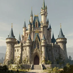 front view ultra - detailed castle, fantasy art, trending on artstation, highly detailed, digital art
