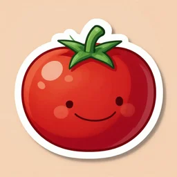 smiling tomato sticker