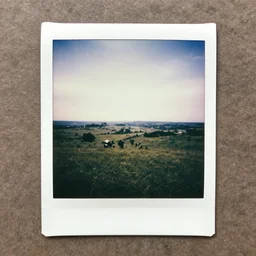 polaroid photo of a battlefield